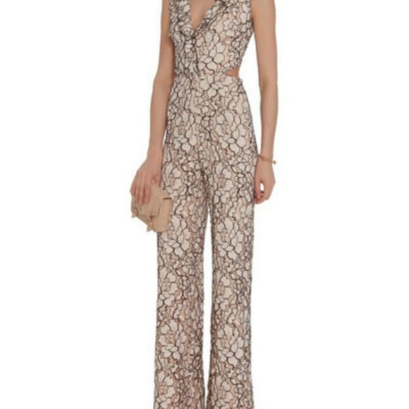 Alexis Pants - Alexis Light Pink Lace Jumpsuit